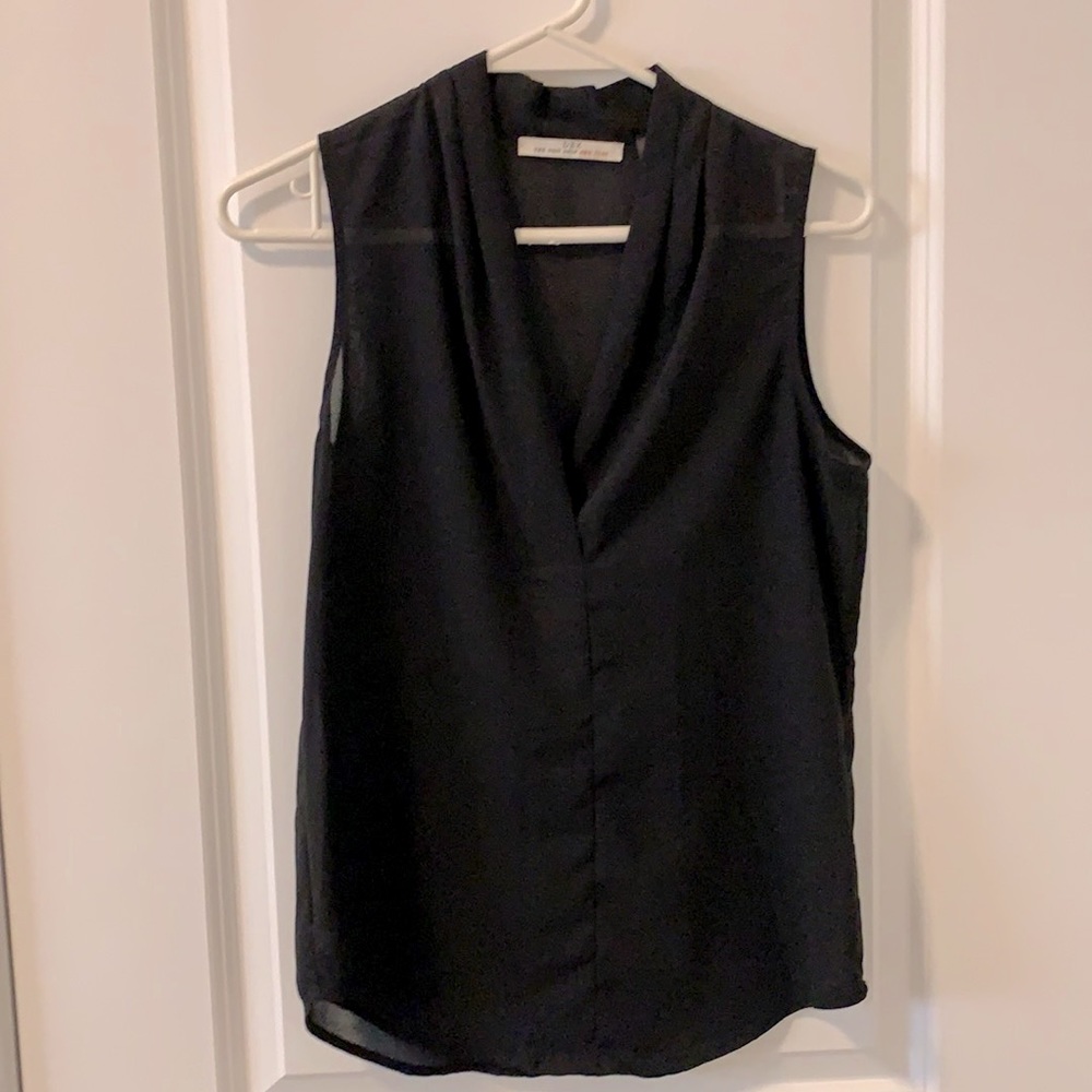 Sheer sleeveless blouse